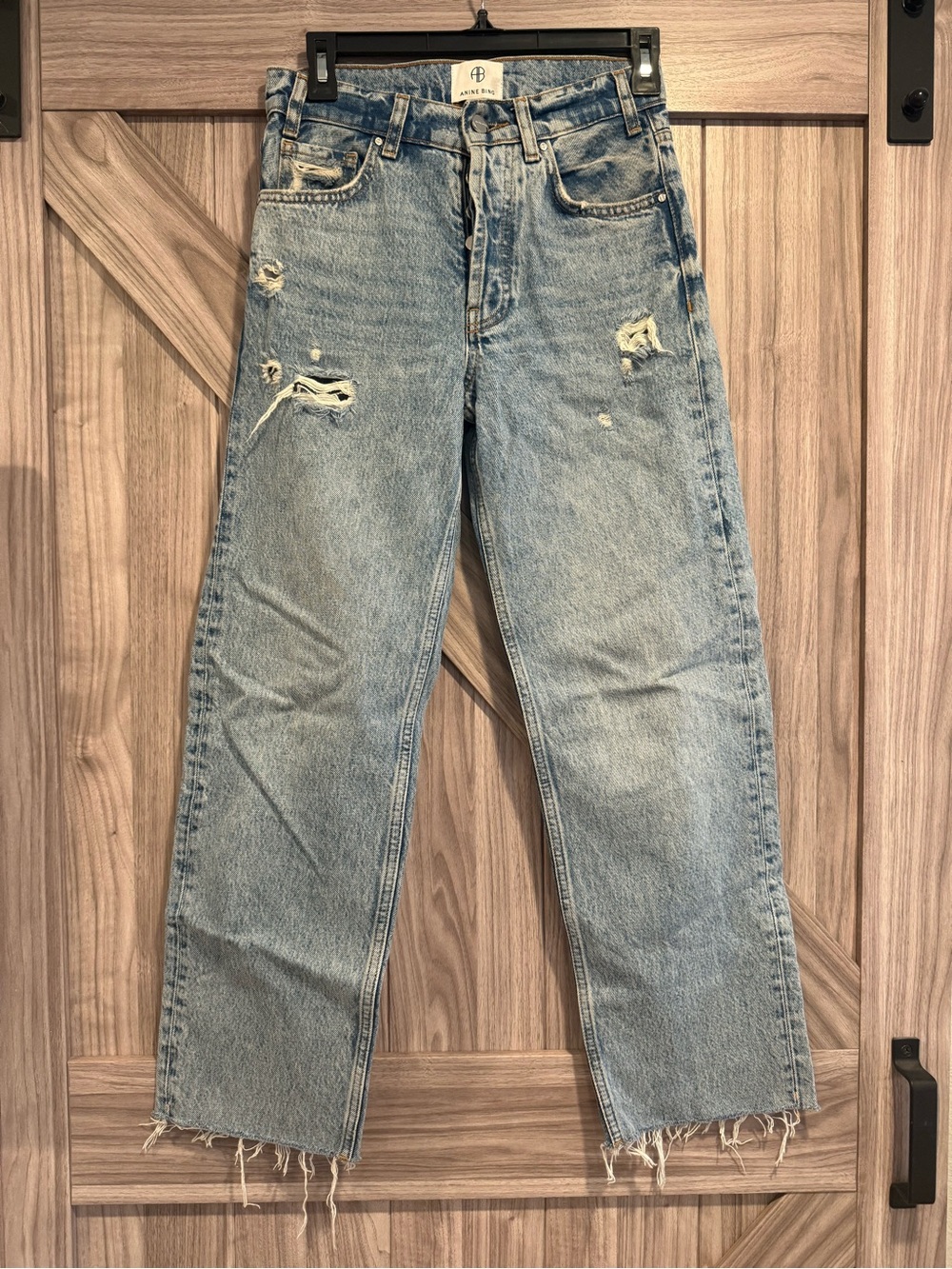 Anine Bing Light Blue Distressed Straight women’s Jeans